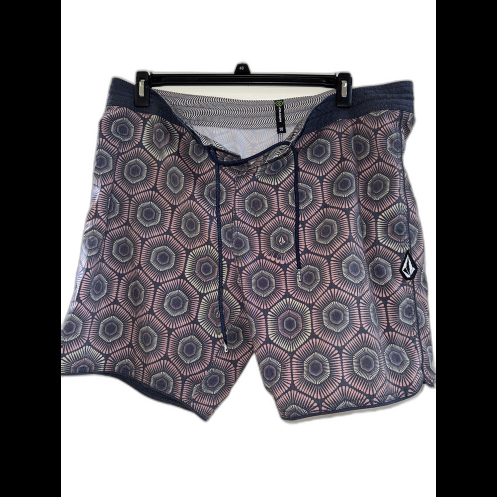 Volcom Sun Medallion Stoney Board Shorts- Navy Size 38